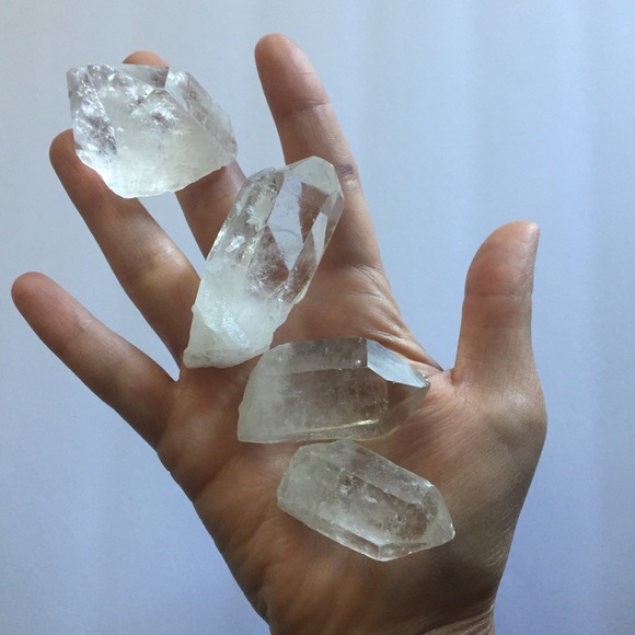 crystals Other - Clear quartz crystal points, large, set of 4